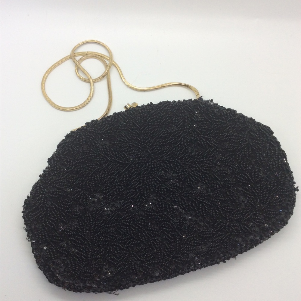 Cute Little Beaded Clutch Black